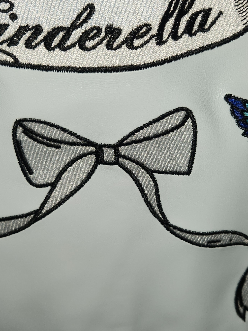 Forever 21 Disney Pale Blue Varsity Cinderella Jacket with Black & White Trim - Picture 5 of 6